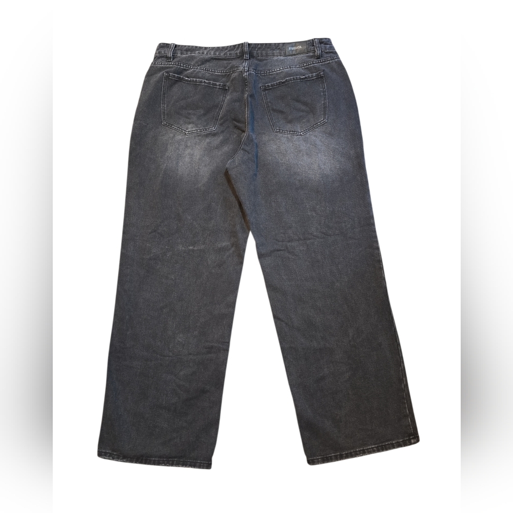 RSQ Women's Low‎ Rise Loose Straight Denim Jeans Size 33 Black - Picture 2 of 9